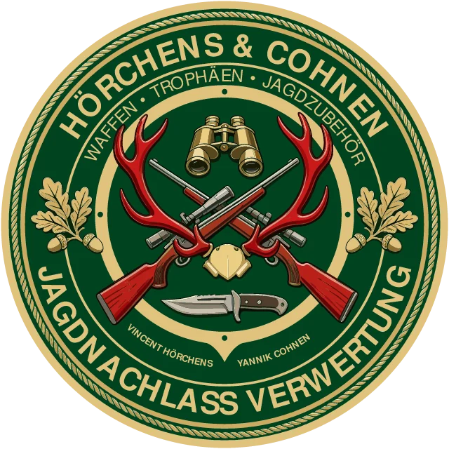 Siegel der Hörchens & Cohnen Jagdnachlass Verwertung: Waffen, Trophäen, Jagdzubehör